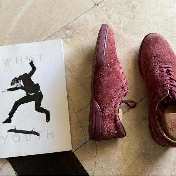HUF Dylan Rieder Oxblood Suede shoe Soze 10