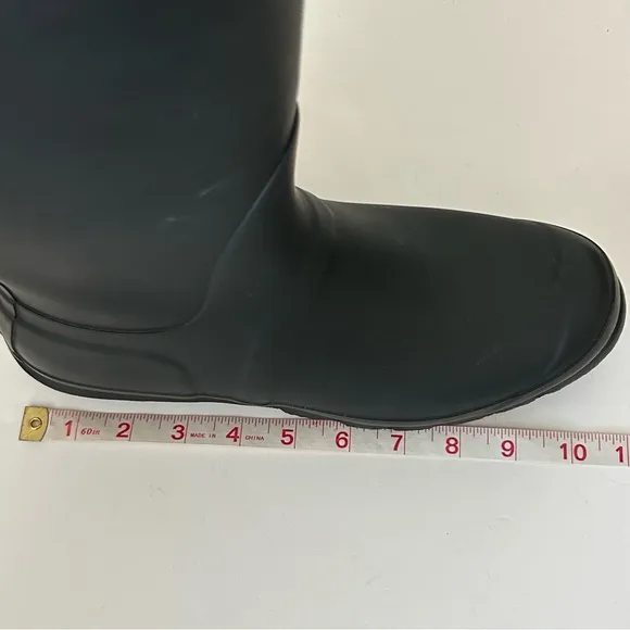 Hunter Original Classic Black Matte Rubber Tall Rain Winter Boots Size 10