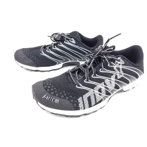 Inov-8 F-Lite 195 Athletic Running Shoes Black/White F014300 Men’s Size 7