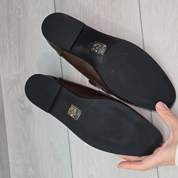 Jeffrey Campbell By Free People Women Brown Loafers with Gold Accent 8.5