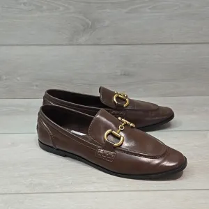 Jeffrey Campbell By Free People Women Brown Loafers with Gold Accent 8.5