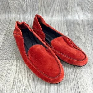 J.McLaughlin Women's Luna Velvet Loafers Burnt Orange