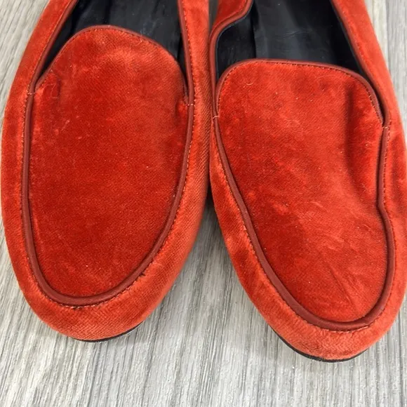 J.McLaughlin Women's Luna Velvet Loafers Burnt Orange