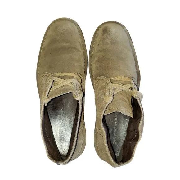 John Varvatos Chukka Boots Men's Gray Suede Leather Lace Up Ankle Size 9.5 M