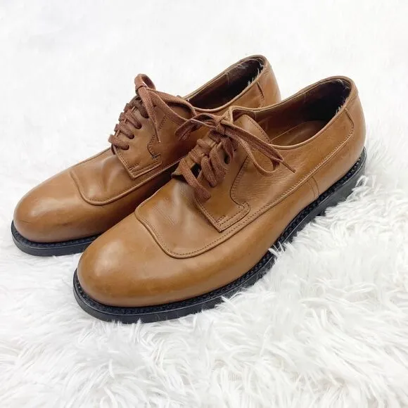 John Varvatos Lace Up Leather Handmade Oxford Shoes