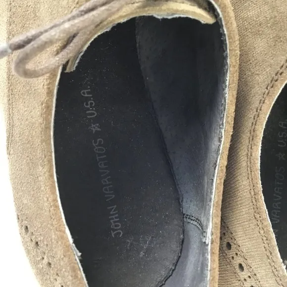 John Varvatos Star USA Brown Men's Size 9.5 M Suede Wingtip Oxford Shoes