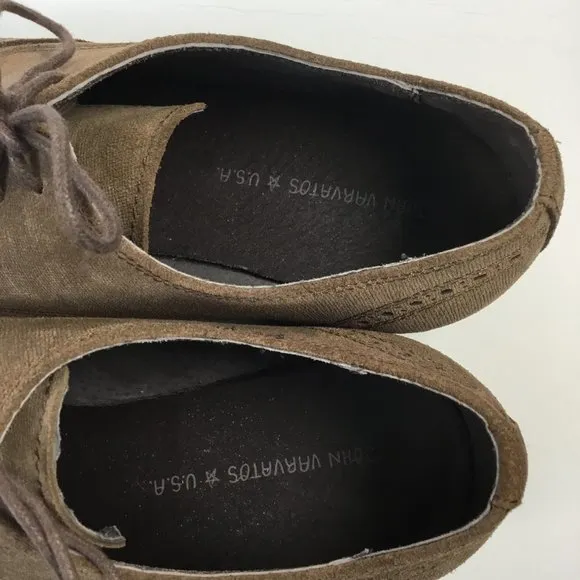 John Varvatos Star USA Brown Men's Size 9.5 M Suede Wingtip Oxford Shoes