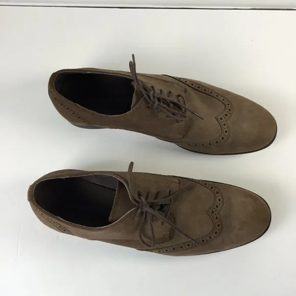 John Varvatos Star USA Brown Men's Size 9.5 M Suede Wingtip Oxford Shoes