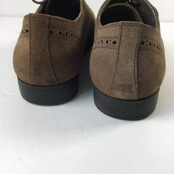 John Varvatos Star USA Brown Men's Size 9.5 M Suede Wingtip Oxford Shoes