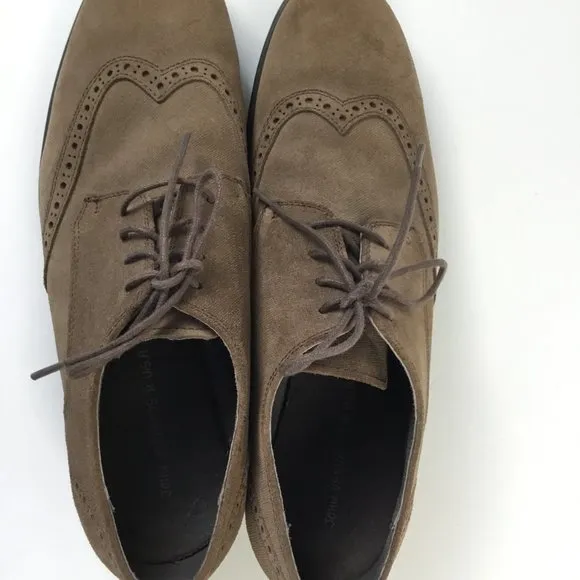 John Varvatos Star USA Brown Men's Size 9.5 M Suede Wingtip Oxford Shoes