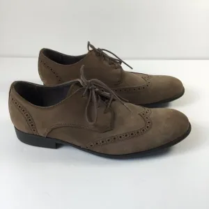 John Varvatos Star USA Brown Men's Size 9.5 M Suede Wingtip Oxford Shoes