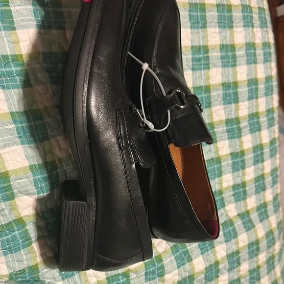 Johnston &amp; Murphy Black Leather Slip-On Loafers