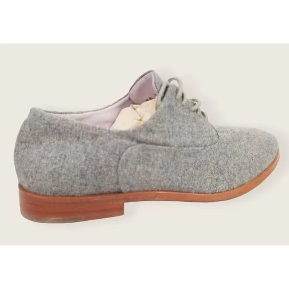 Johnston &amp; Murphy Dress Shoes Mens 7 M‎ Oxford Grey Suede Almond Toe Lace Up