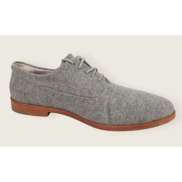 Johnston &amp; Murphy Dress Shoes Mens 7 M‎ Oxford Grey Suede Almond Toe Lace Up
