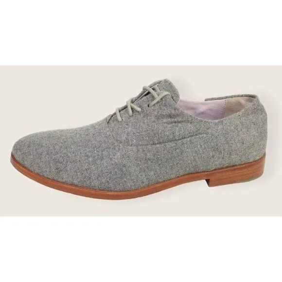 Johnston &amp; Murphy Dress Shoes Mens 7 M‎ Oxford Grey Suede Almond Toe Lace Up