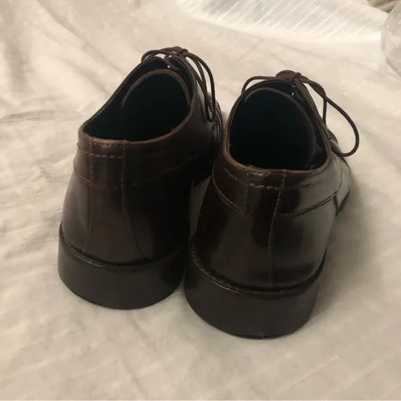 Johnston &amp; Murphy Dress Shoes Men's Black Leather Oxford Lace-up Cap Toe - US 11