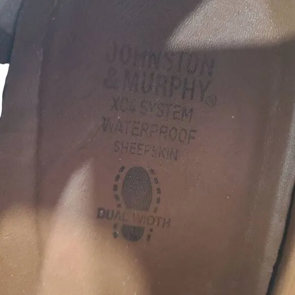 Johnston &amp; Murphy Loafer Shoes Men's Size 14 M Black Leather Slip On Waterproof