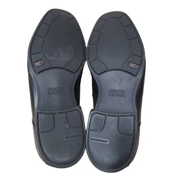 Johnston &amp; Murphy Loafer Shoes Men's Size 14 M Black Leather Slip On Waterproof