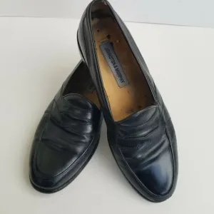 Johnston &amp; Murphy Mens Loafers Size 9.5 M Black Le