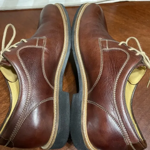 Johnston &amp; Murphy Men’s Shoes Oxford Dress Barlow Brown Leather