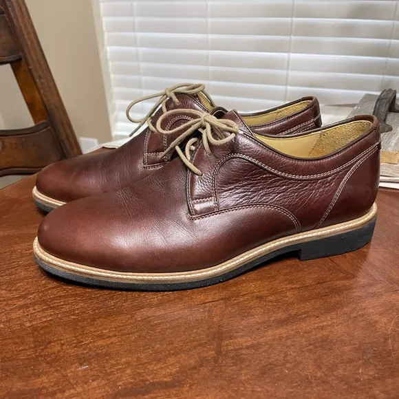 Johnston &amp; Murphy Men’s Shoes Oxford Dress Barlow Brown Leather