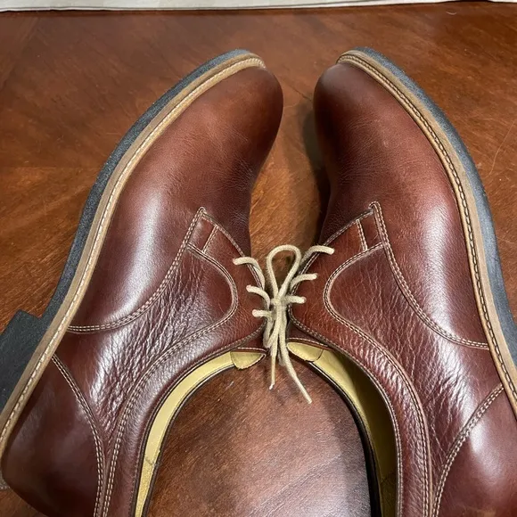 Johnston &amp; Murphy Men’s Shoes Oxford Dress Barlow Brown Leather