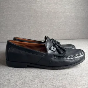 JOHNSTON MURPHY Aragon II Men's 13M Black Leather Kiltie Tassel Loafers 20-0593