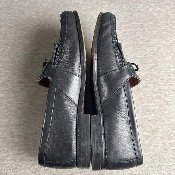 JOHNSTON MURPHY Aragon II Men's 13M Black Leather Kiltie Tassel Loafers 20-0593
