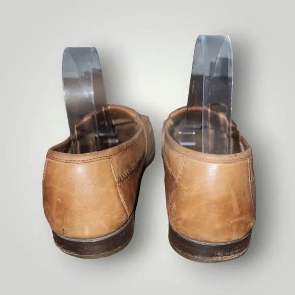 Johnston &amp; Murphy Brown Leather Tassel Loafers 15-1840 Dress Shoes Men's 8.5
