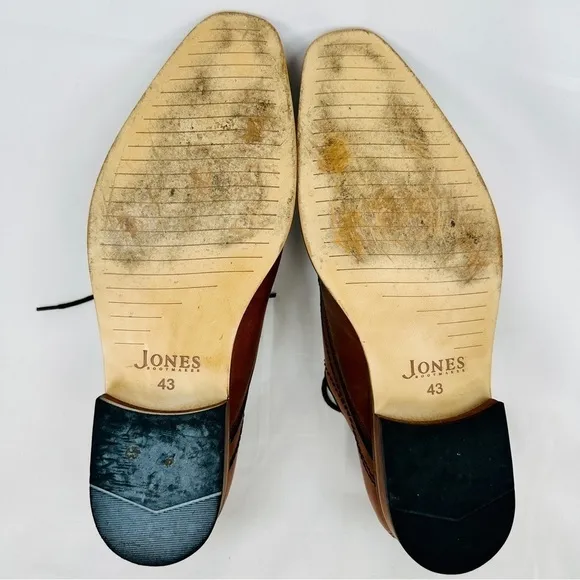 Jones Bookmaker Men's Oxford shoes - Jammer- Tan Leather Size EU 43 - US 10.5