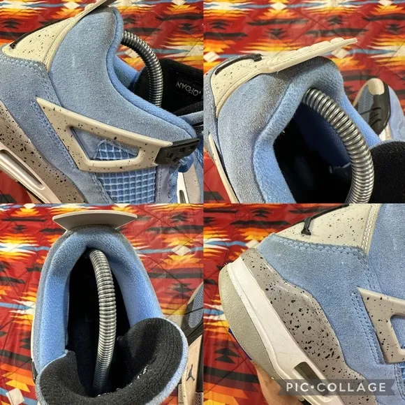 Jordan 4 Retro 'University Blue' Shoes (GS) Youth Size 7Y 408452-400