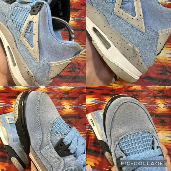 Jordan 4 Retro 'University Blue' Shoes (GS) Youth Size 7Y 408452-400