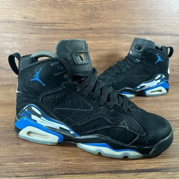 Jordan MVP ‘Black Royal’ Suede Sneakers Size 4Y Shoes