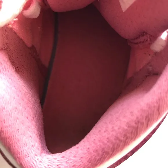 Jordon 1 Mid Valentine’s Day Pink/White Sneakers Lace-Up Shoes Toddlers Size 7C