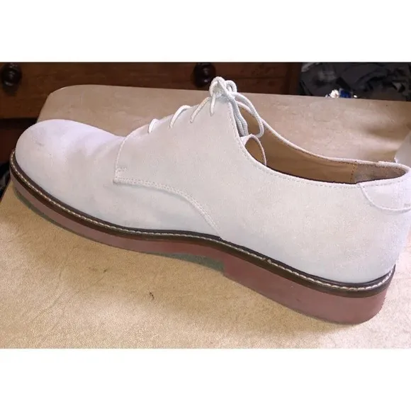 JOS. A. BANK Derby Men's Tan Beige Casual Dress Shoes 13 M Suede Leather Oxford