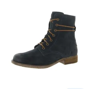 Josef Seibel Womens Sienna 70 Ocean Blue Suede Combat &amp; Lace-up Boots Shoes