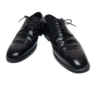Joseph Abboud Men's Classic Black Leather Upper Lace Wing Tip Dress Shoe Size 10