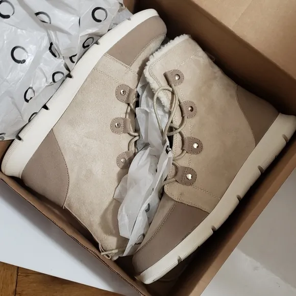 Journee Collection Laynee Tru Comfort Foam Winter Boots Size 11 &amp; 12 Beige NWB