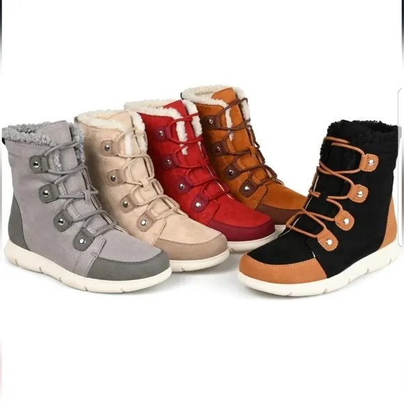 Journee Collection Laynee Tru Comfort Foam Winter Boots Size 11 &amp; 12 Beige NWB