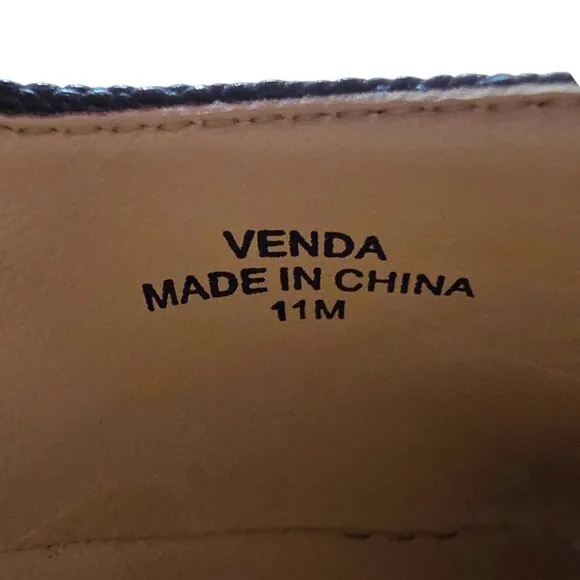 J.Renee Black Venda Pebbled Faux Leather Slingback Pumps Sz 11M