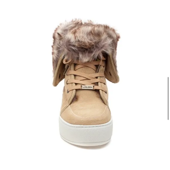 J/SLIDES MOSEY Light Sand Suede size 8