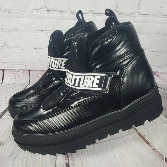 Juicy Couture Women's Size 6 Black Veronica Winter Platform Boots