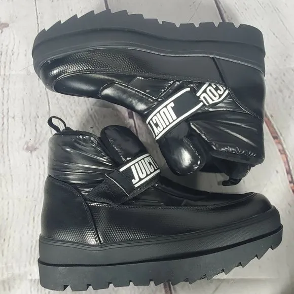 Juicy Couture Women's Size 6 Black Veronica Winter Platform Boots