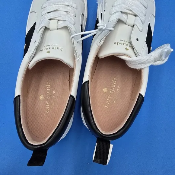 Kate Spade Ainsley Sneakers Women's 11 New White/Black NEW NWOT