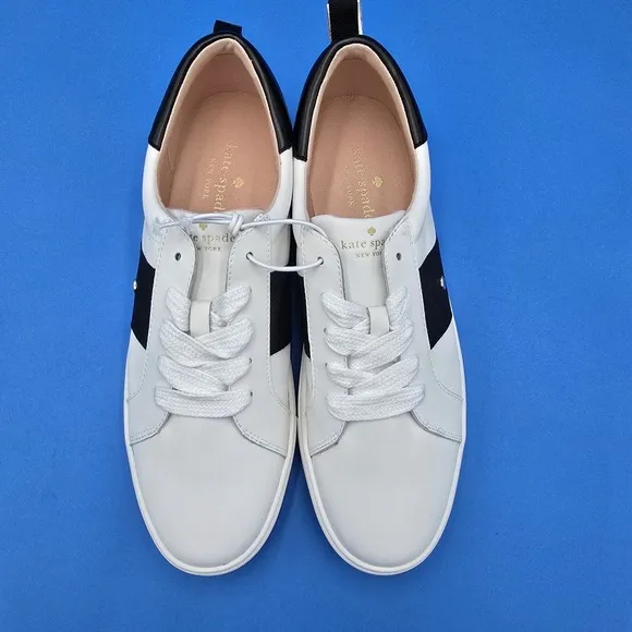 Kate Spade Ainsley Sneakers Women's 11 New White/Black NEW NWOT