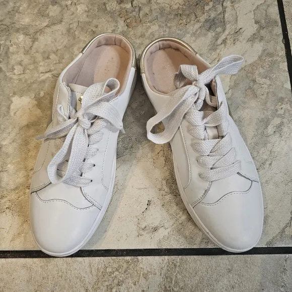 KATE SPADE  White/Metallic Nappa Leather Women's Shoes Size 8.5B