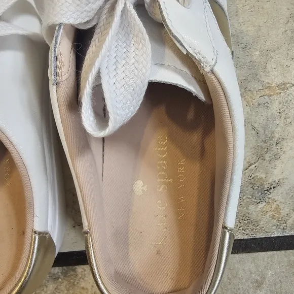 KATE SPADE  White/Metallic Nappa Leather Women's Shoes Size 8.5B
