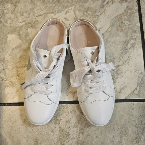 KATE SPADE  White/Metallic Nappa Leather Women's Shoes Size 8.5B