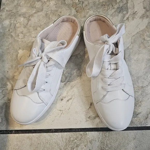 KATE SPADE  White/Metallic Nappa Leather Women's Shoes Size 8.5B