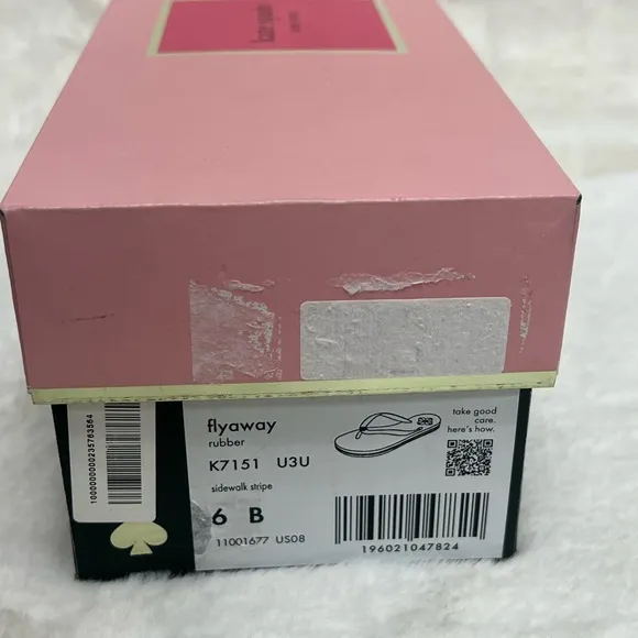Kate Spade Women’s Flyaway Sidewalk Stripe Sandals Casual Size 6 B